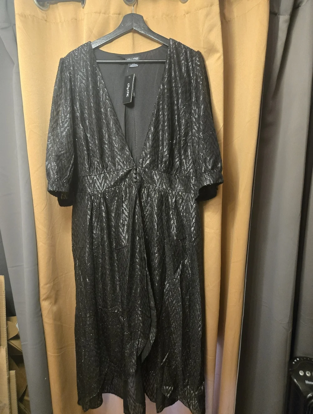 City Chic New Glimmer Jacket - black Size 20